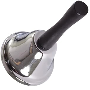 Clochette à main - En acier inoxydable - Clochette puissante et claire - Avec poignée - Pour restaurant, école, hôtel, cuisine, entrepôt, cloche de bateau, zones de réception
