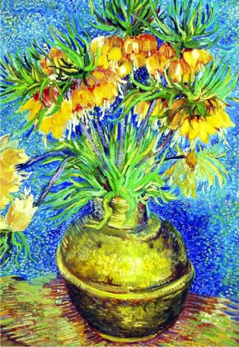 1000 Pieces Wooden Jigsaw Puzzles For Adults Fritillaries In A Copper Vase By Vincent Van Gogh Puzzles For Adults Educational Challenge Van Gogh Puzzles For Adults