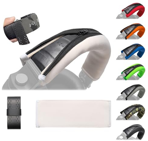 Voarmaks HDJ X7 Custodia di ricambio per cuscinetti compatibile con cuffie Pioneer HDJ-X5 X5BT HDJ-X7 X7BT X7S HDJ-X10 HDJ1000 HDJ1500 HDJ2000 DJ – Fascia protettiva per padiglione (bianco)