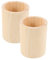 Generisch 2 Stk hölzerner Topf Pflanzer Blumenvase Stifthalter-Clip Federmäppchen Schreibwaren Deckel aufbewahrungsdose storage boxes stift etuie schreibtisch bleistift Holzbehälter Bambus