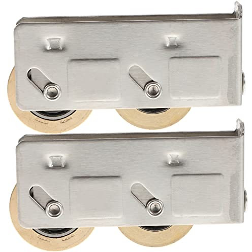 Hoement 2pcs Sliding Patio Door Copper Wheel Replacement Rollers for Patio Door Slider Wheels Rollers Replacement Sliding
