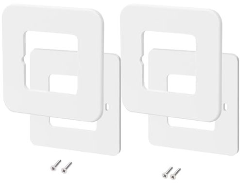 Adattatore scatola placca da 503 a 502, placca adattatore riduttore da 503 a 502 in plastica 2 Viti incluse Supporto adattatore cassetta per termostati o altro (Mod 5 Quadrato Bianco Smussato (2 conf)
