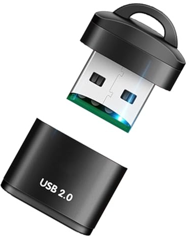 Generic Míní USB Card Reader | Portable USB 2.0 MicroSD Adapter | 2-in-1 Card Reader for Laptop, Car & Speaker Accessories | High Speed MicroSD | Black