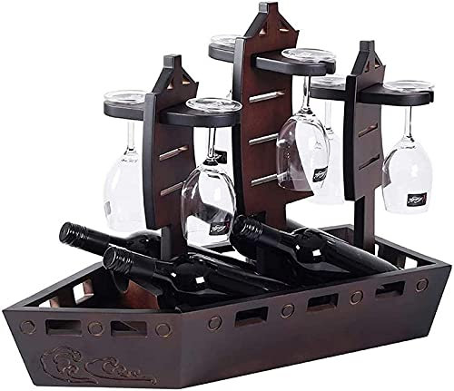 Portabottiglie Portabottiglie a vela |Portabicchieri sospeso per portabottiglie in legno massello |Portabottiglie per vino Portabottiglie europeo Portabicchieri in legno massello |Portabottiglie da