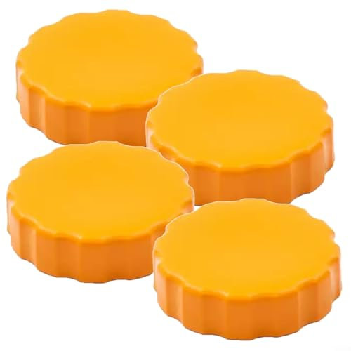 BlissfulAbode Orange P03830 Lot de 4 couvercles de vidange pour filtre à sable Flowclear en plastique facile à installer 65 x 18 mm