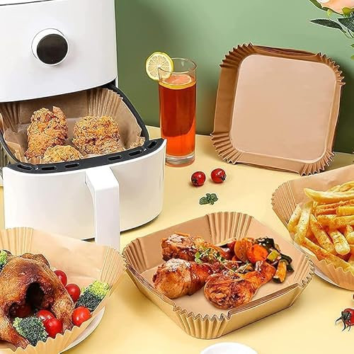 Papel Para Freidora de Aire,Accesorios Freidora de Aire Papel Horno. (100, 24cm)