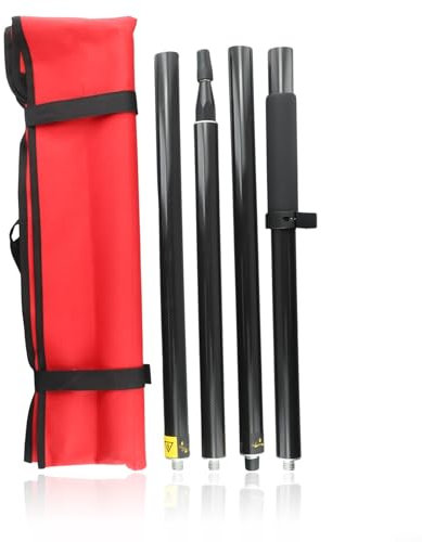 ComfyHarbor Kohlefaserstangen, 32 mm Durchmesser mit 5/8 Zoll Gewinde, 5 cm Abschnitt-Design für GPS-Antennen, kompatibel mit allen gängigen GPS-Marken (inkl. Tragetasche) (2 m), 4 Stück