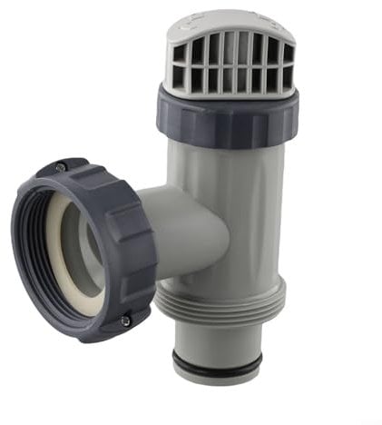 Zilimontt Swimming Pool Plunger Valve Connector Type B Hose Adapter Replacement Kit with Shut Off Control for Above Ground Pool Filter Pump