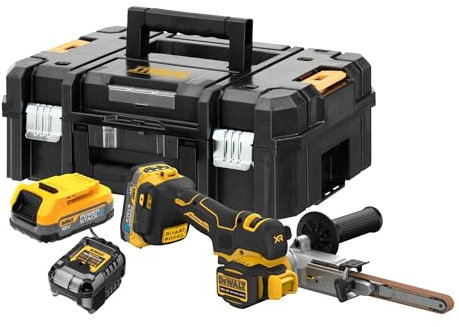 DeWALT DCM200E2T-QW Akku- Bandschleifer, Stecker: Typ C - Eurostecker