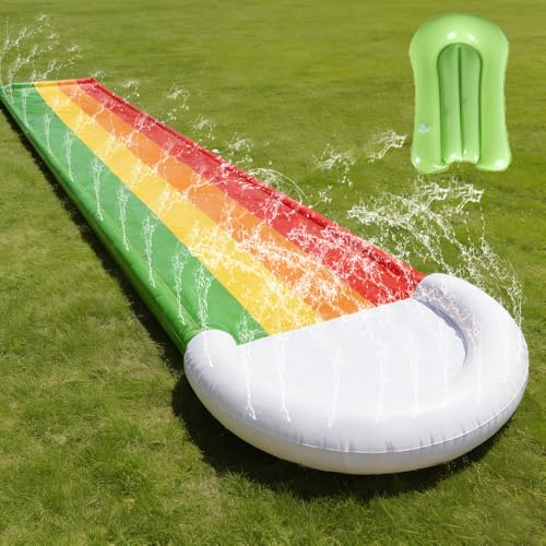 NAVESO Water Slide, 15.7ft/480cm Slip And Slide Water Slide,Water Slides for Garden Inflatable,Waterslide with 1 Inflatable Boards,Lawn Water Slides For Party in Summeryard Lawn Water Play