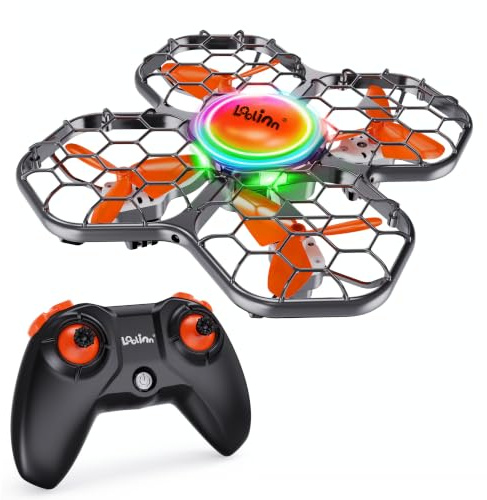 Loolinn | Drohne als Kindergeschenk - Quadrocopter-Drohne für Kinder mit Auto-Antikollisionstechnologie, Kindersicher, Eingebauter Drohnen-Akku, 360°-Stunts (Festtagsgeschenk für Kinder ab 8 Jahren)