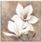 ARTLAND Wanddeko Leinwand Bilder Wandbild 70x70 cm Magnolie Blumen Blüten Botanik Shabby Chic Landhausstil T4IQ