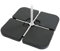ToCi – 4 x soporte para sombrilla – Pesas en | Element por 49 x 49 x 8 cm, para rellenar con arena/agua y hasta 100 kg