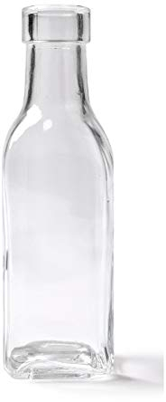Bouteille en Verre carrée 15 cm - Blanc - Taille Unique