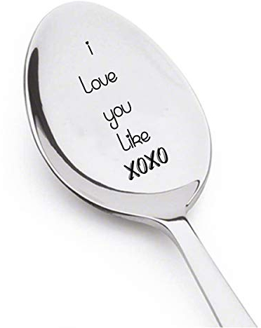 I Love You Like xoxo - Engraved Spoon for Coffee or Tea - Engraved teaspoon for your True Love -Proposal Gift - Gift for Him -Gift for Her - Gift for Friends