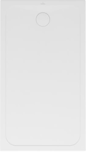 Villeroy & Boch Duschwanne Lifetime 6223 1000x800x35mm we Alpin, Rechteckig, Freistehend, Gehärtetes Glas, Alpinweiß