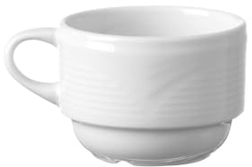 HENDI Tasse à expresso, avec bords renforcés, émaillage de qualité, 90ml, ø63mm, porcelaine blanche