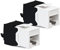 deleyCON 2x CAT6a Keystone Jack Module RJ45 - Prise RJ45 à LSA en Plastique Assemblage par Encliquetage Câble Brut CAT 500 Mhz 10 GBit/s