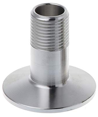 fatteryu Edelstahl Sanitär Außengewinde Hülse Rohr Fitting Tri Clamp Adapter