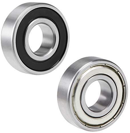 606ZZ Kugellager mit Tiefenach, 6 mm x 17 mm x 6 mm, Stahllager verchromt, doppelt geschirmt, 10 Stück