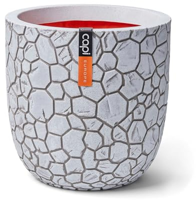 Capi Europe - Blumentopf Kugel Clay NL - 35x34 - Elfenbein - Öffnung Ø29 - Blumentopf für den Innen- und Außeneinsatz - KIVC932