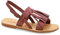 39 violet Emmanuela Sandales en cuir plats à la main Grecque avec des glands, des chaussures d'été pour les dames avec une sangle à boucle réglable Slingback avec des orteils ouverts