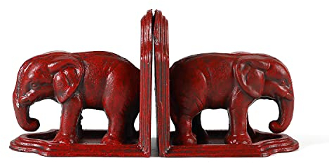 Retrome Elefanten-Buchstützen zum Halten von Büchern, Buchstützen für Regale, schwere Bücher ..