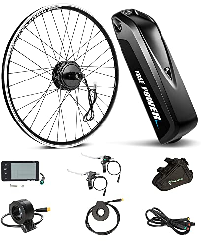 YOSE POWER Kit de Conversion Ebike 27,5 Pouces, Roue arrière 36V250W, kit de Conversion vélo électrique pour Cassette avec Batterie Hailong 36V13Ah pour MIFA