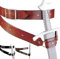Mittelalterlicher Rittergürtel,Schwertgürtelhalter aus Leder,mit Schwert Frosch Holster Rapier Scheidenhalter,für Schwerter Mittelalter Wikinger Fasching Kostümfest Halloween Lederholster (Braun)