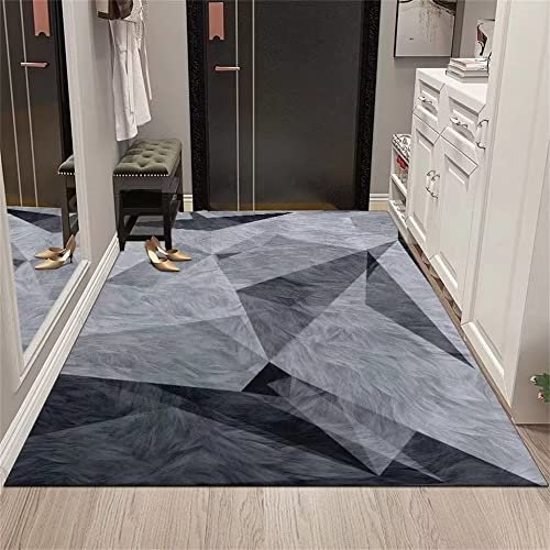 RUGMRZ Alfombras para Comedor Alfombra Silla Gaming súper Lujoso Gris Azul Alfombra Rectangular Moderno Restaurante Decorativo Home Floor Mat Alfombra Barbacoa 100X200cm