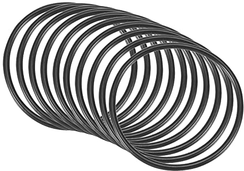 QUARKZMAN 10 Stücke Nitrilkautschuk O-Ring Runde Gummiringe 50mm x 45mm x 2,5mm für Wasserhahn Klempner Reparatur Dichtung Verbindung, Schwarz