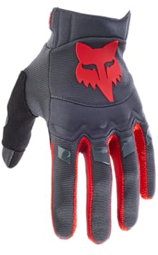 Fox Racing Dirtpaw Glove CE – Motocross Handschuhe – gepolsterte Knöchel – Touchscreen Kompatibel – hohe Performance – verstellbare Passform – für MX & Offroad – Grey/Red, Größe: 2X