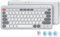 TECURS Clavier sans Fil Rechargeable, Clavier Bluetooth Multi-Dispositifs pour Windows/iOS/Android, Mini Clavier 2.4G, Clavier AZERTY Français pour Tablet/PC/Mac, Gris et Blanc