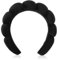 YUXIANLB Spa Stirnbänder Zum Waschen Des Gesichts Schwamm Stirnband Für Frauen Teenager Mädchen Frottee Wolken Weiches Haarband Hautpflege Make Up Die Dusche Haar Accessoires (Schwarz)