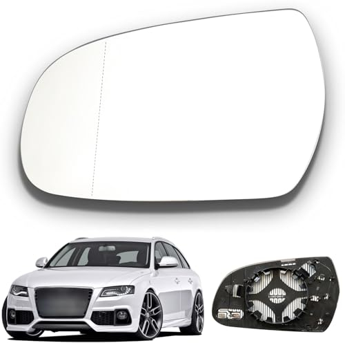 Spiegelglas Links Beheizbar Ersatzspiegelglas Spiegelglas Außenspiegel Links Spiegelglas Au di A4 B8 Heizbar Links Fahrerseite Asphärisch für AU DI A3 A4 A5 mit Trägerplatte