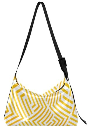 FRODOTGV Damen Handbagff001213 Hobo-Handtaschen, Geometrische Muster, Linien, Rauten