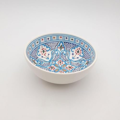 YODECO Marokkanische Schale, Türkis, Durchmesser 18 cm