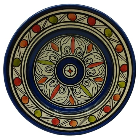 Piatto Ceramica Terracotta Parete Diam.22,5cm Etnico Marocchino Marocco 0104241006
