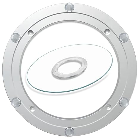 ESOYAWE Lazy Susan Turntable Swivel Base Heavy Duty Aluminium Alloy Turntable Bearing, 5inch - 40inch Round Turntable Swivel Stand For Dining Table TV Computer Monitor