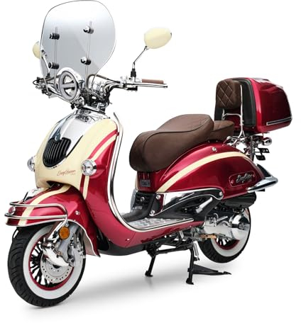 Motorroller 125 ccm Burnout EasyCruiser Artemis Rot Beige Metallic