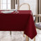 Softalker Tischdecke Weihnachten rot 80x80 Mitteldecke abwaschbar wasserabweisend abwischbar 210GSM Leinen Struktur Quadratisch Tischtuch Deko für Party Outdoor Garten Silvester Neujahr Winter