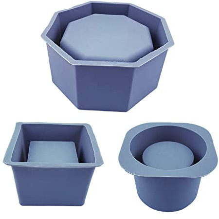 Molde de silicona grande para macetas suculentas, jarrón, yeso, cemento, arcilla, molde de soporte