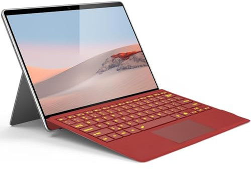 Wineecy Tastiera retroilluminata per Surface Pro 7/Pro 7 Plus/Pro 6/Pro 5/Pro 4 12,3, 7 colori Font Retroilluminazione staccabile Wireless Type Cover con Trackpad/Portapenne Compatibile con Microsoft