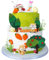 LARDUX 14 PCS Woodland Cake Toppers - Animal Cake Decorations with Rabbit Squirrel Fox Tree Grass for Baby Shower Birthday Forest Theme Party Cake Decor