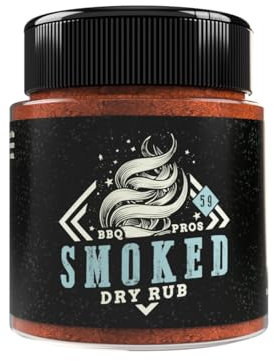 Rub per Affumicatura - Smoked Dry Rub N°59, Barattolo 200g, Mix di spezie per Barbecue per carne, Marinatura a Secco, Italia Spezie BBQ PROS