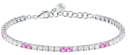 MORELLATO Damenarmband aus recyceltem 925 -Silber, Tennis, TESORI-Kollektion, Geschenk für eine Freundin