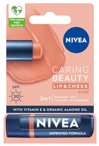 NIVEA Pflegende Lippenstift Caring Beauty 3in1 Nude 4,8g