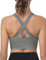 LAJERIN Sport BH Damen Starker Halt Push up Sport Bra Gekreuzt Rücken Gepolstert Sports Bra mit Abnehmbaren Gepolstert für Fitness Lauf Joggen Yoga, Grau-M