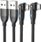 Micro USB Cable Android Charger Cable 2.4A Nylon Braided Fast Charging Cable for PS4, Samsung Galaxy S7 S6 S5 J7 J5 J6 J3, Note, LG, Nexus, Nokia, Xbox,HTC,Sony, Kindle Fire,and More (1.6ft*2)