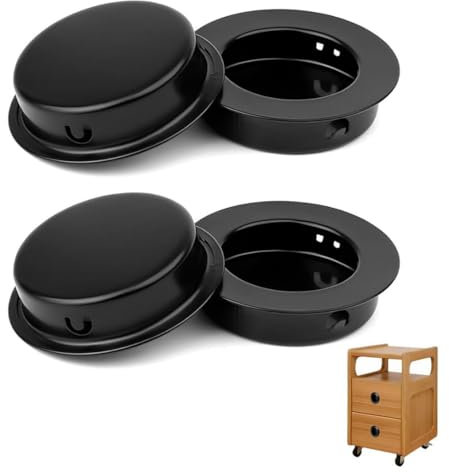 SGERUFZ 4 manijas Circulares empotradas para Puerta corredera, manijas Ocultas, Perilla empotrada para cajones, armarios, Muebles Personalizados